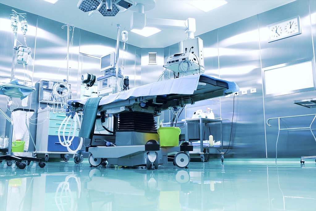 operating room with modern equipment.
